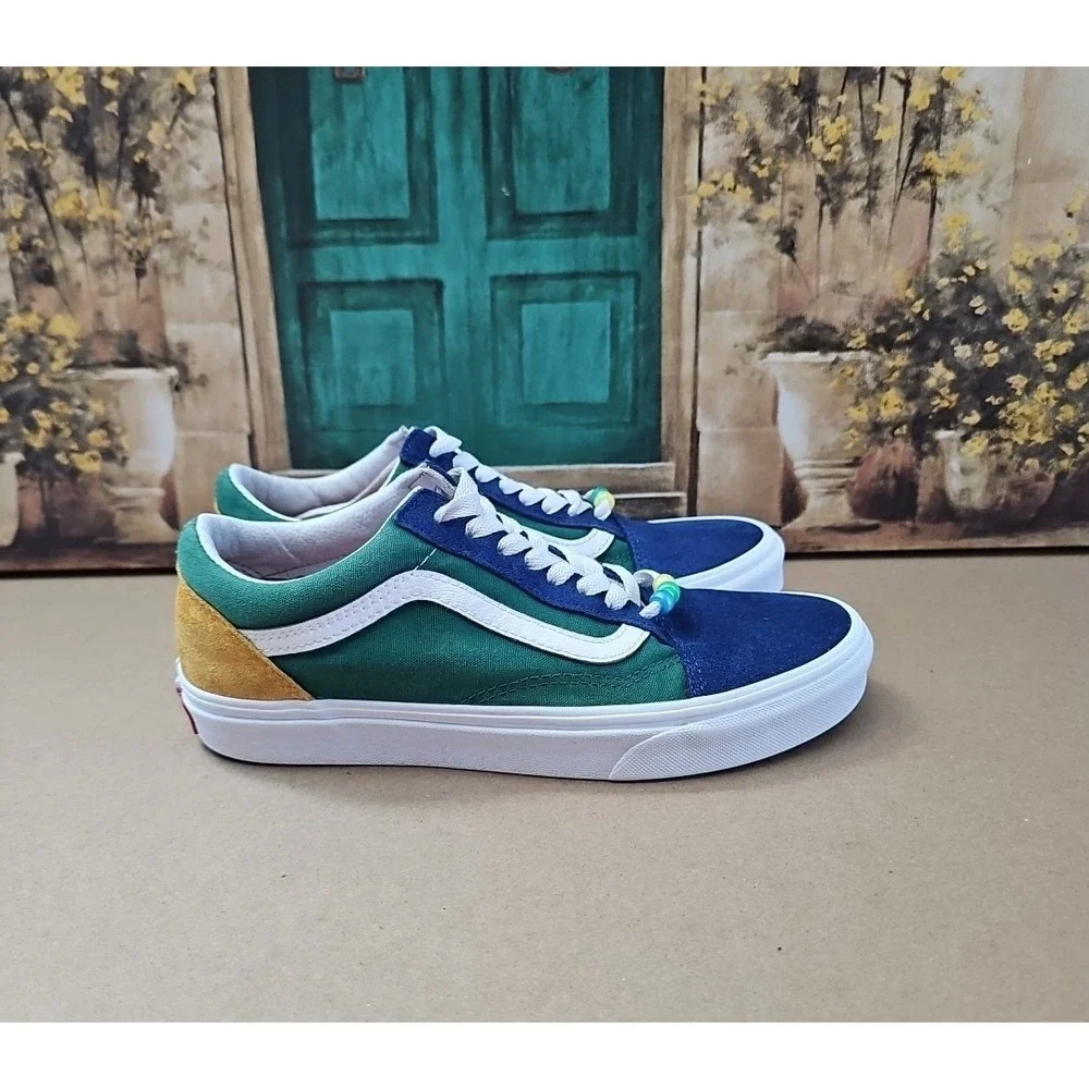 VANS Old Skool Shoes Yacht Club Suede Low Top Skate Sneakers Size M6.5 W8